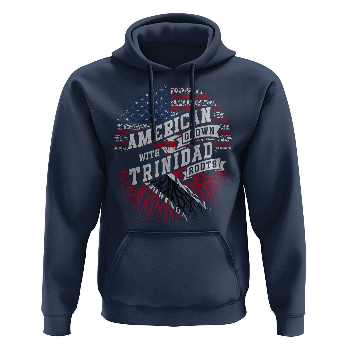 American Grown WIth Trinidad Roots Hoodie Proud Trinidadian and Tobagonian Americans