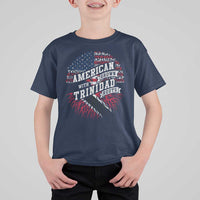 American Grown WIth Trinidad Roots T Shirt For Kid Proud Trinidadian and Tobagonian Americans