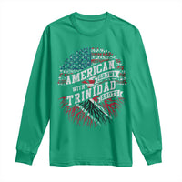 American Grown WIth Trinidad Roots Long Sleeve Shirt Proud Trinidadian and Tobagonian Americans