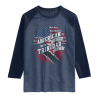 American Grown WIth Trinidad Roots Raglan Shirt Proud Trinidadian and Tobagonian Americans