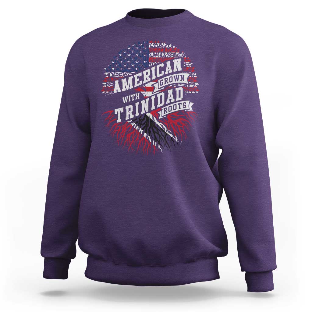 American Grown WIth Trinidad Roots Sweatshirt Proud Trinidadian and Tobagonian Americans