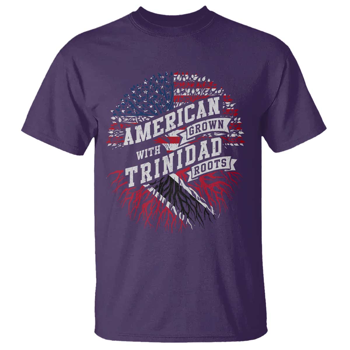 American Grown WIth Trinidad Roots T Shirt Proud Trinidadian and Tobagonian Americans