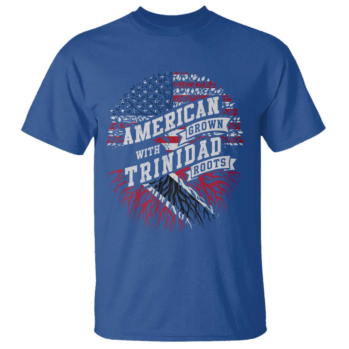American Grown WIth Trinidad Roots T Shirt Proud Trinidadian and Tobagonian Americans