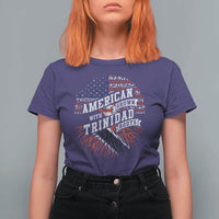 American Grown WIth Trinidad Roots T Shirt For Women Proud Trinidadian and Tobagonian Americans