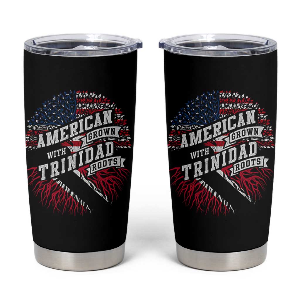 American Grown WIth Trinidad Roots Tumbler Cup Proud Trinidadian and Tobagonian Americans