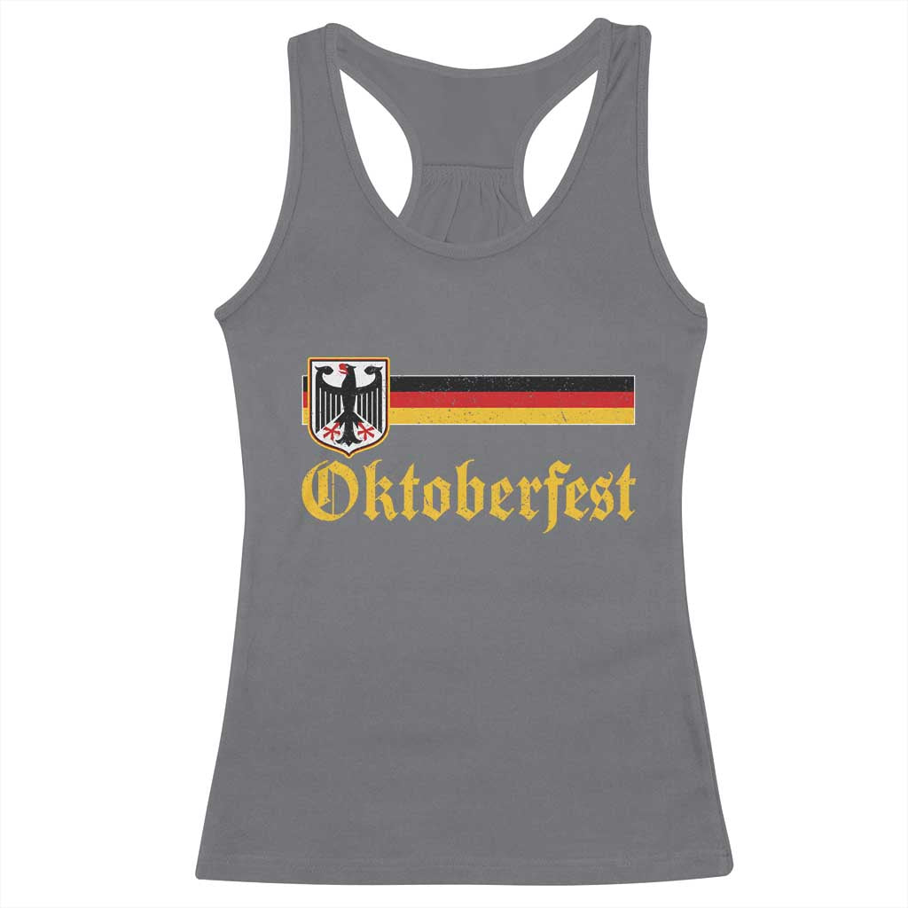 Oktoberfest German Bundesadler Coat of Arms Racerback Tank Top Bavarian Drinking Festival