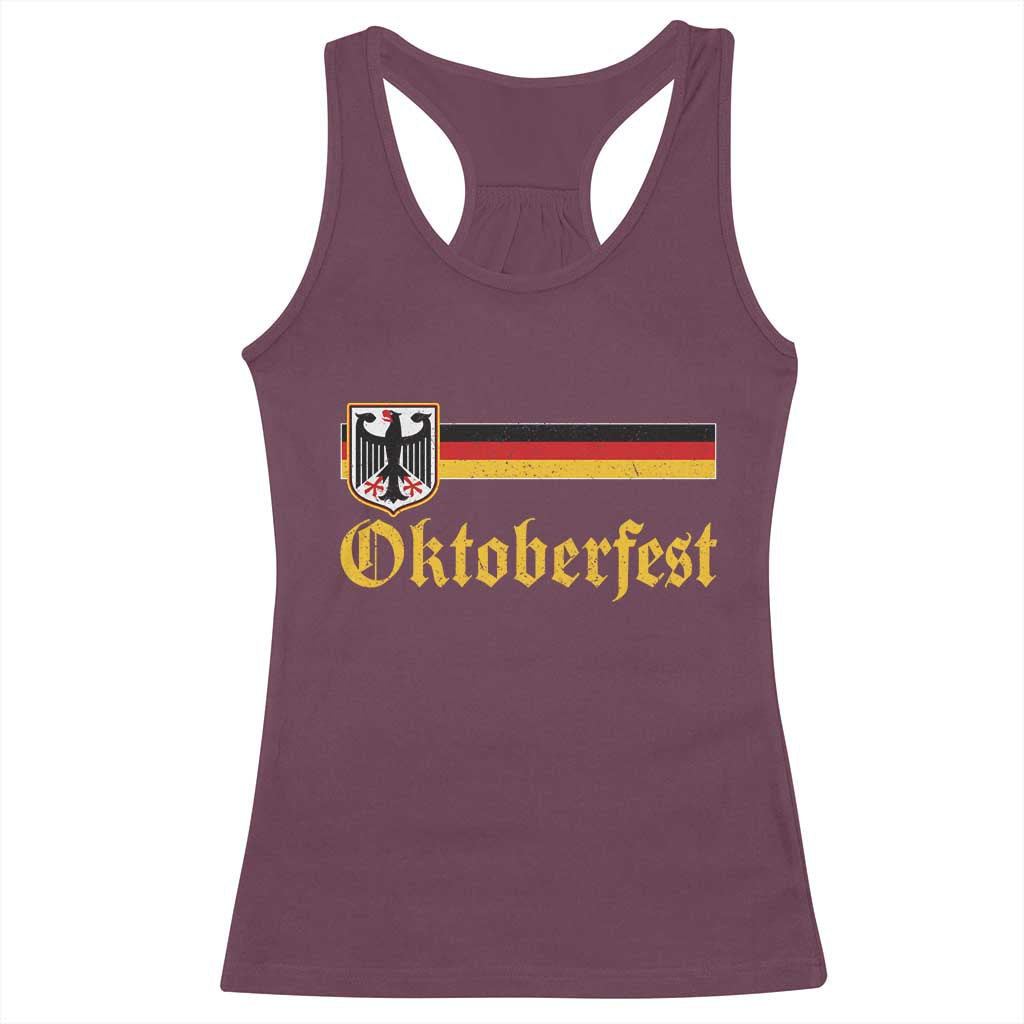 Oktoberfest German Bundesadler Coat of Arms Racerback Tank Top Bavarian Drinking Festival