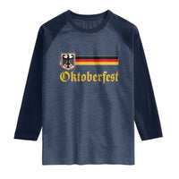 Oktoberfest German Bundesadler Coat of Arms Raglan Shirt Bavarian Drinking Festival