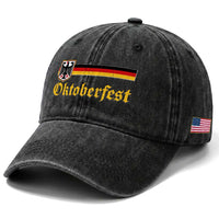 Oktoberfest German Bundesadler Coat of Arms Washed Cotton Baseball Cap Bavarian Drinking Festival