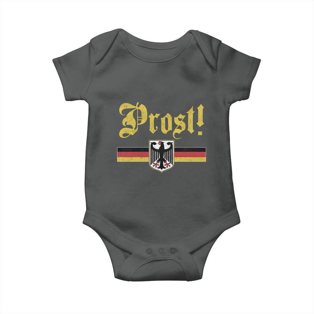 Prost Oktoberfest Beer Drinking Baby Onesie German Flag Bundesadler Coat of Arms