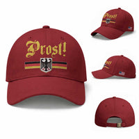 Prost Oktoberfest Beer Drinking Baseball Cap German Flag Bundesadler Coat of Arms