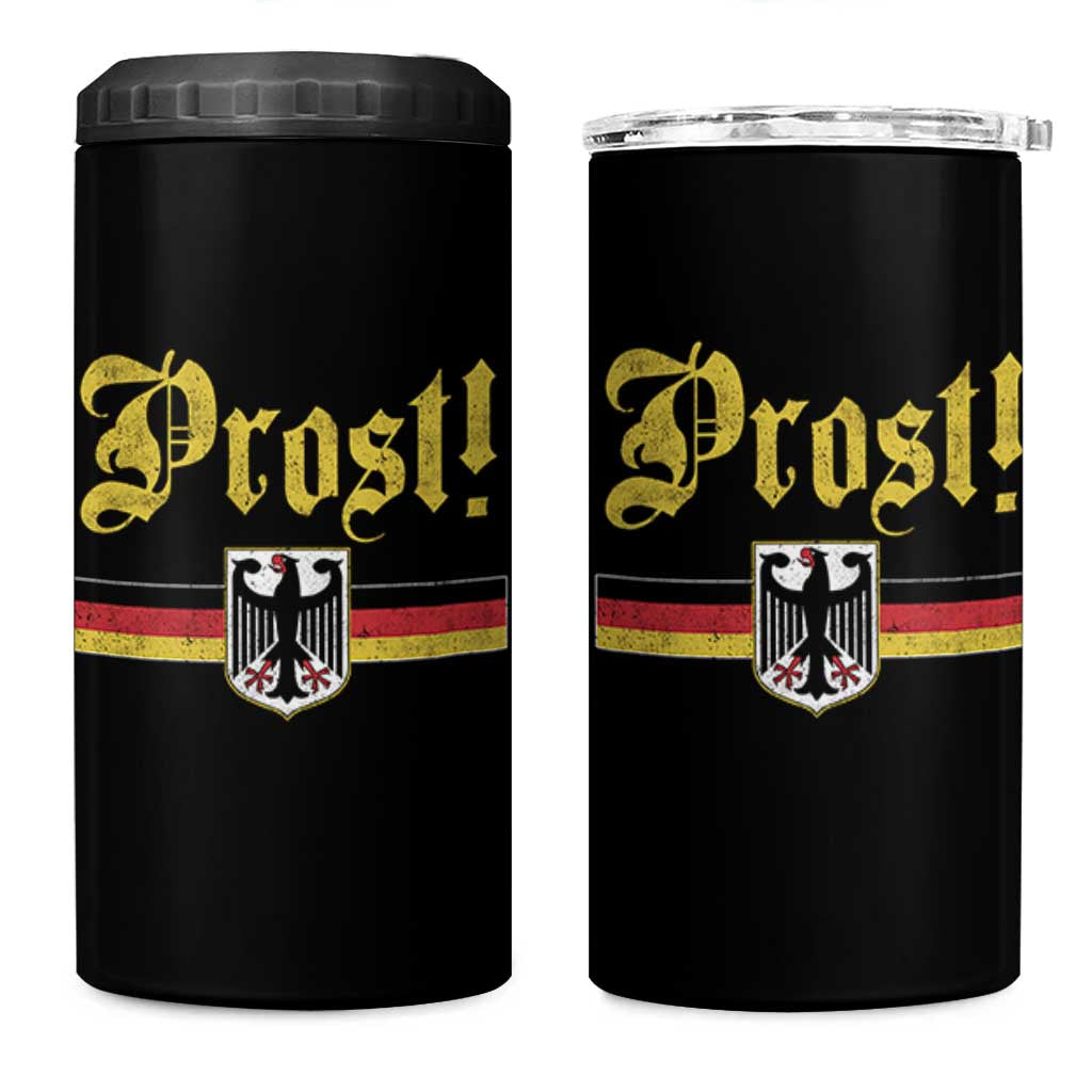 Prost Oktoberfest Beer Drinking 4 in 1 Can Cooler Tumbler German Flag Bundesadler Coat of Arms
