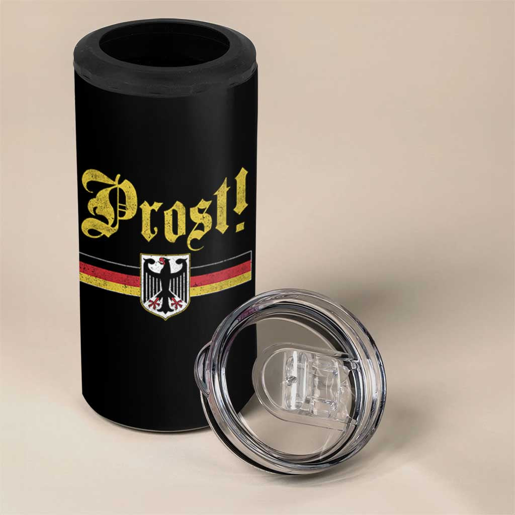 Prost Oktoberfest Beer Drinking 4 in 1 Can Cooler Tumbler German Flag Bundesadler Coat of Arms