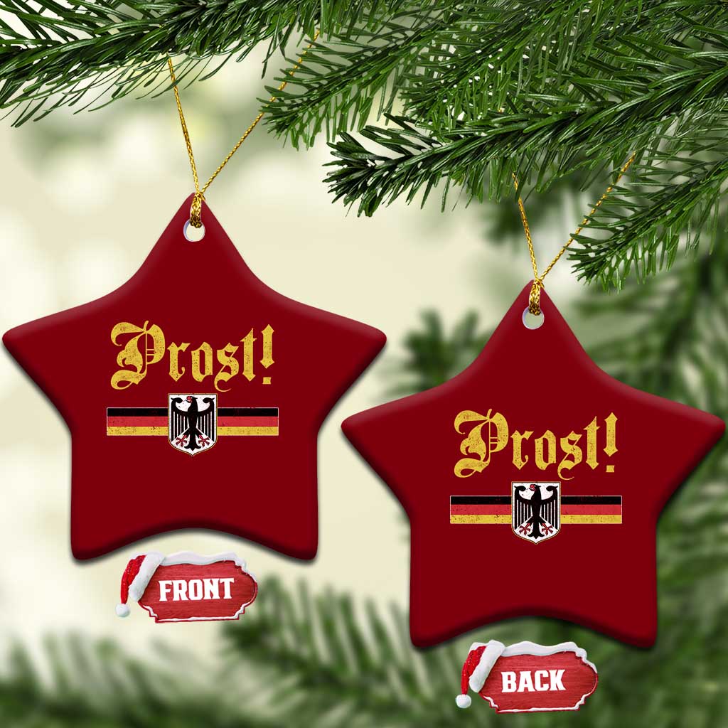Prost Oktoberfest Beer Drinking Ceramic Ornament German Flag Bundesadler Coat of Arms