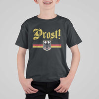 Prost Oktoberfest Beer Drinking T Shirt For Kid German Flag Bundesadler Coat of Arms