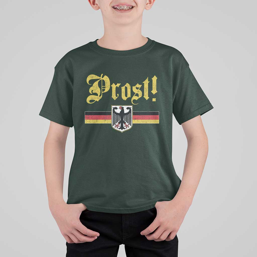 Prost Oktoberfest Beer Drinking T Shirt For Kid German Flag Bundesadler Coat of Arms