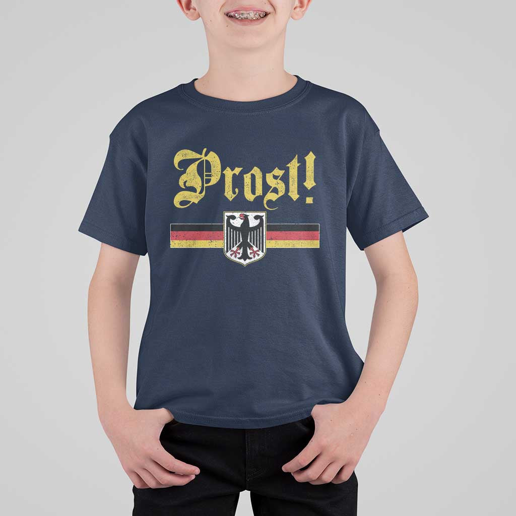 Prost Oktoberfest Beer Drinking T Shirt For Kid German Flag Bundesadler Coat of Arms