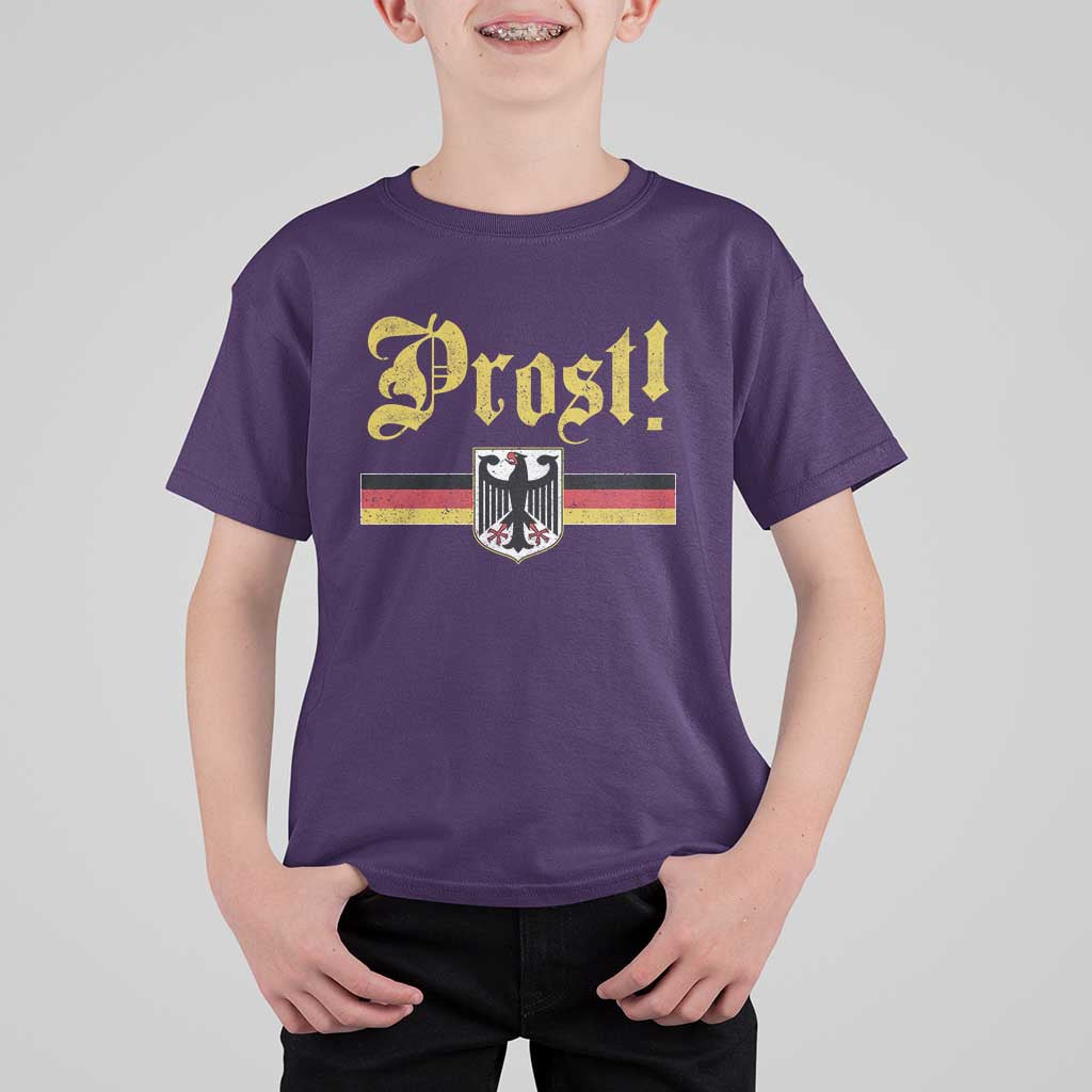 Prost Oktoberfest Beer Drinking T Shirt For Kid German Flag Bundesadler Coat of Arms