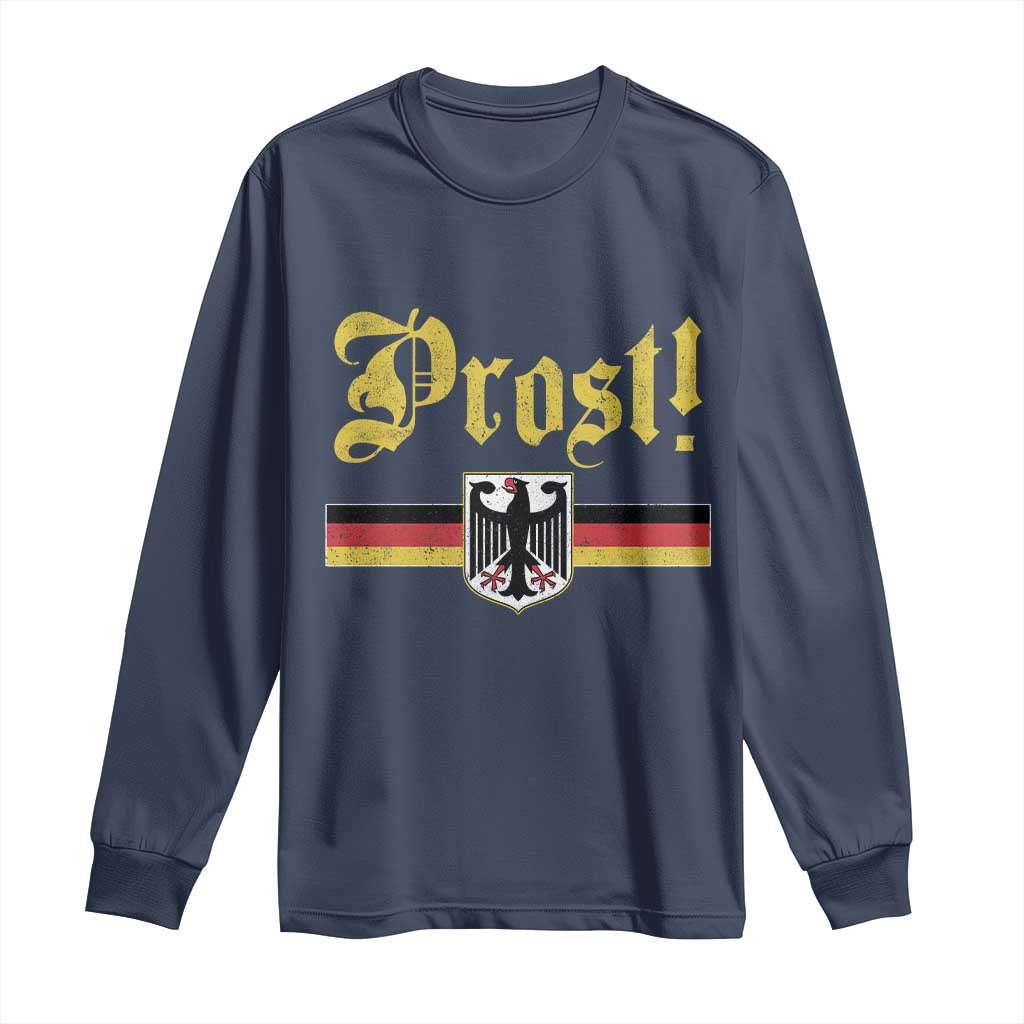 Prost Oktoberfest Beer Drinking Long Sleeve Shirt German Flag Bundesadler Coat of Arms