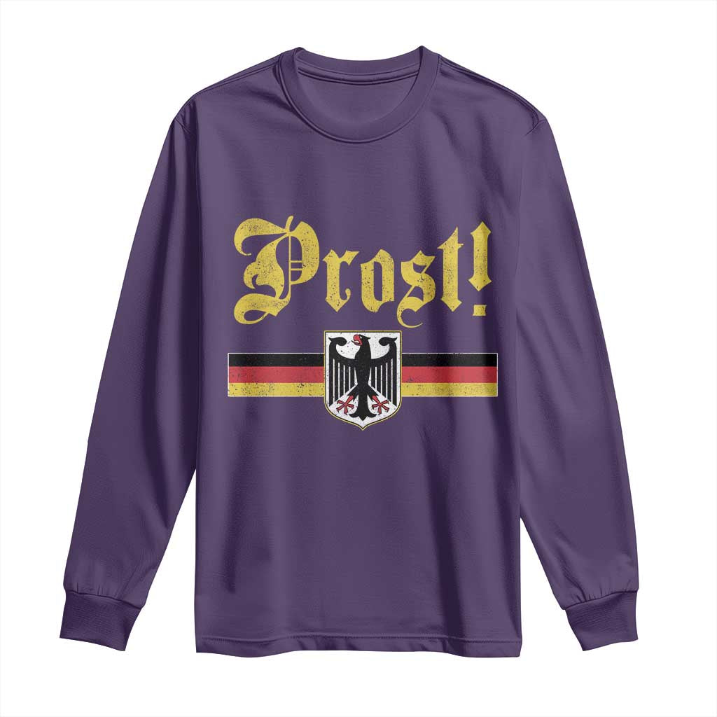 Prost Oktoberfest Beer Drinking Long Sleeve Shirt German Flag Bundesadler Coat of Arms
