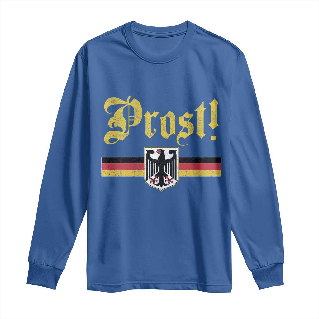 Prost Oktoberfest Beer Drinking Long Sleeve Shirt German Flag Bundesadler Coat of Arms