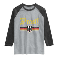 Prost Oktoberfest Beer Drinking Raglan Shirt German Flag Bundesadler Coat of Arms