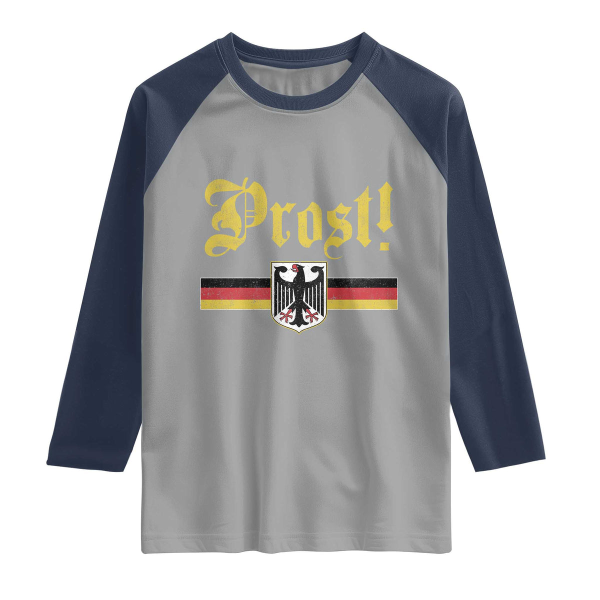 Prost Oktoberfest Beer Drinking Raglan Shirt German Flag Bundesadler Coat of Arms