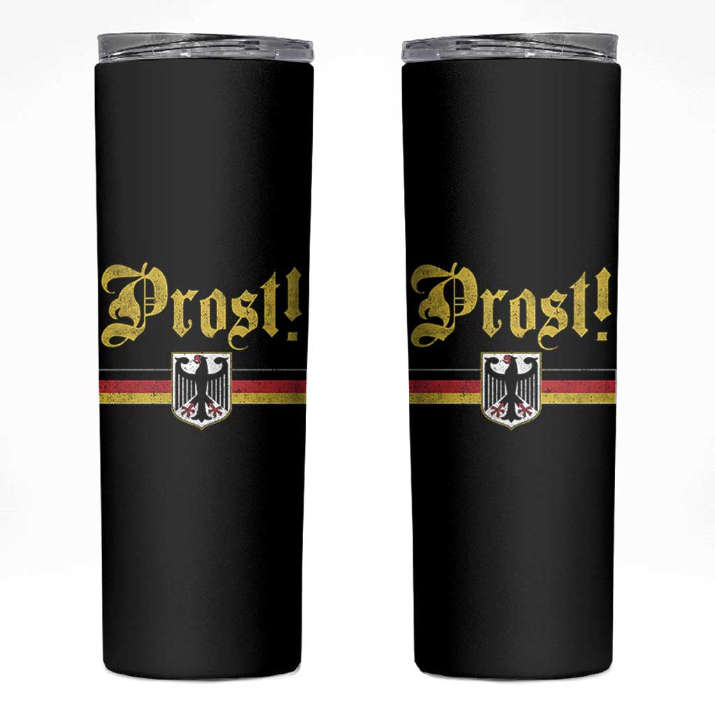 Prost Oktoberfest Beer Drinking Skinny Tumbler German Flag Bundesadler Coat of Arms