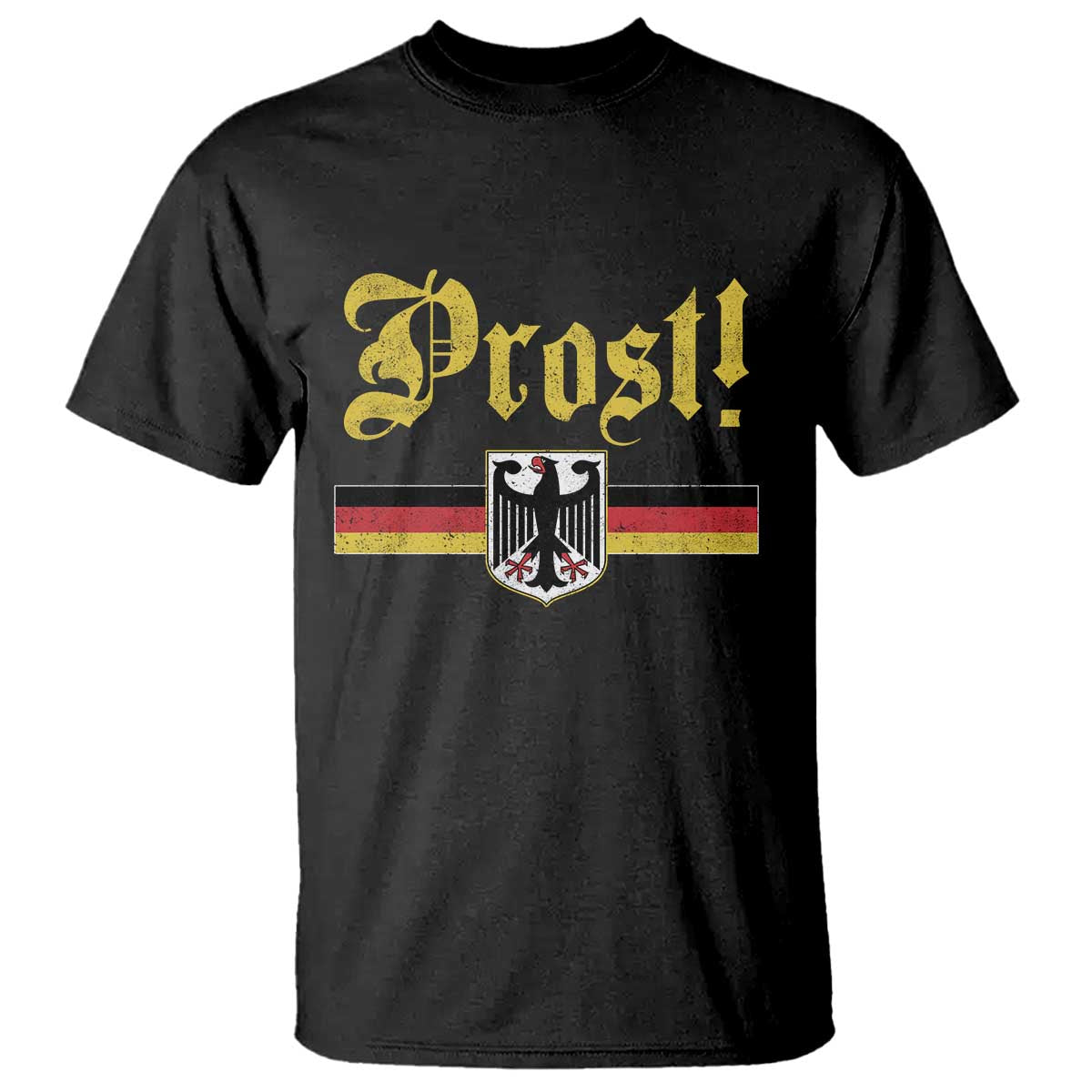 Prost Oktoberfest Beer Drinking T Shirt German Flag Bundesadler Coat of Arms