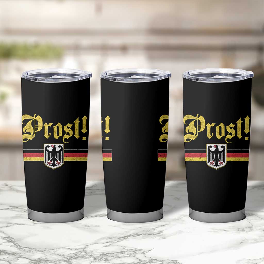 Prost Oktoberfest Beer Drinking Tumbler Cup German Flag Bundesadler Coat of Arms