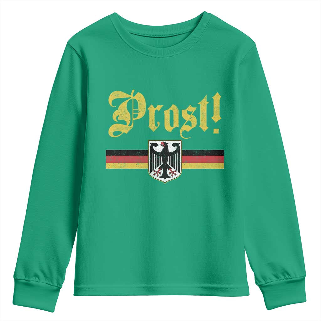 Prost Oktoberfest Beer Drinking Youth Sweatshirt German Flag Bundesadler Coat of Arms
