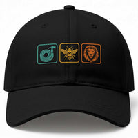 Hose Bee Lion Icons Funny Meme Retro Baseball Cap