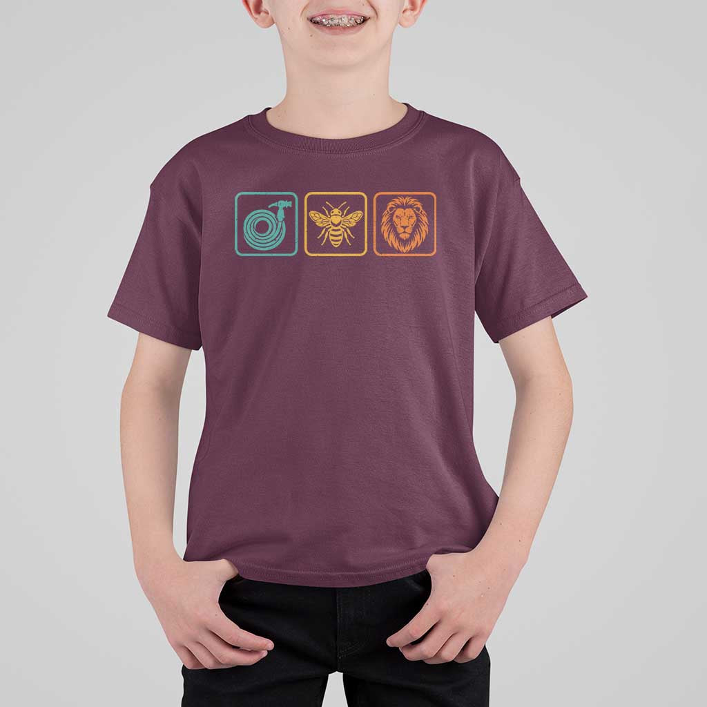 Hose Bee Lion Icons Funny Meme Retro T Shirt For Kid