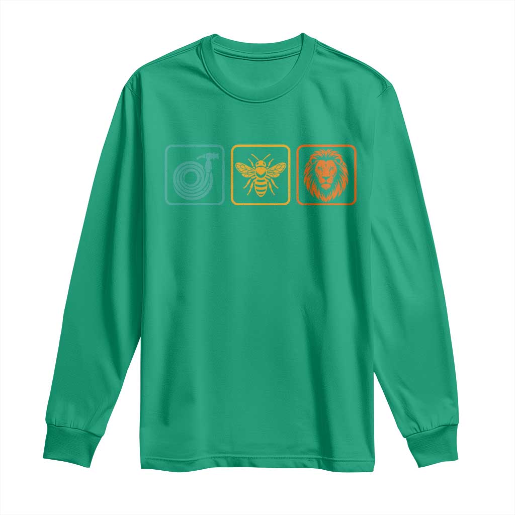 Hose Bee Lion Icons Funny Meme Retro Long Sleeve Shirt