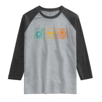 Hose Bee Lion Icons Funny Meme Retro Raglan Shirt