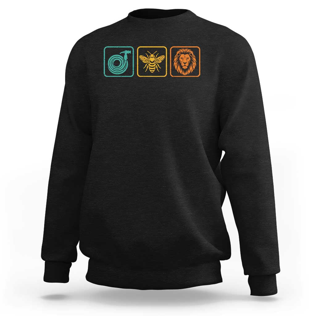 Hose Bee Lion Icons Funny Meme Retro Sweatshirt