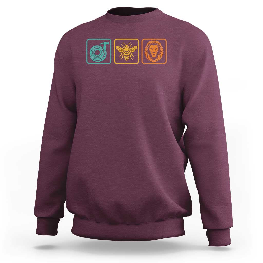 Hose Bee Lion Icons Funny Meme Retro Sweatshirt