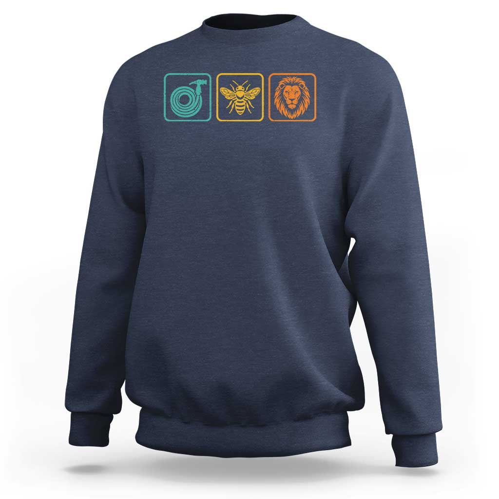 Hose Bee Lion Icons Funny Meme Retro Sweatshirt