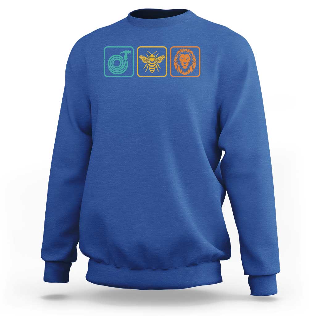 Hose Bee Lion Icons Funny Meme Retro Sweatshirt