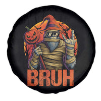 Funny Halloween Bigfoot Spare Tire Cover Bruh Spooky Mummy Sasquatch Jack O Lantern - Wonder Print Shop