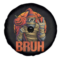 Funny Halloween Bigfoot Spare Tire Cover Bruh Spooky Mummy Sasquatch Jack O Lantern - Wonder Print Shop