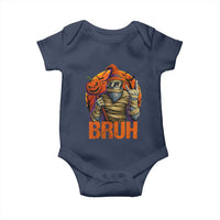 Funny Halloween Bigfoot Baby Onesie Bruh Spooky Mummy Sasquatch Jack O Lantern - Wonder Print Shop