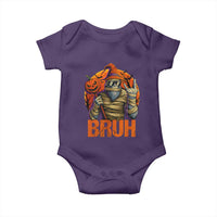 Funny Halloween Bigfoot Baby Onesie Bruh Spooky Mummy Sasquatch Jack O Lantern - Wonder Print Shop