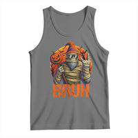 Funny Halloween Bigfoot Tank Top Bruh Spooky Mummy Sasquatch Jack O Lantern - Wonder Print Shop