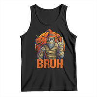 Funny Halloween Bigfoot Tank Top Bruh Spooky Mummy Sasquatch Jack O Lantern - Wonder Print Shop