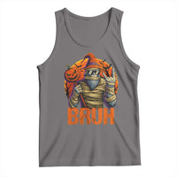 Funny Halloween Bigfoot Tank Top Bruh Spooky Mummy Sasquatch Jack O Lantern - Wonder Print Shop