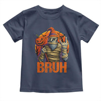Funny Halloween Bigfoot Toddler T Shirt Bruh Spooky Mummy Sasquatch Jack O Lantern - Wonder Print Shop