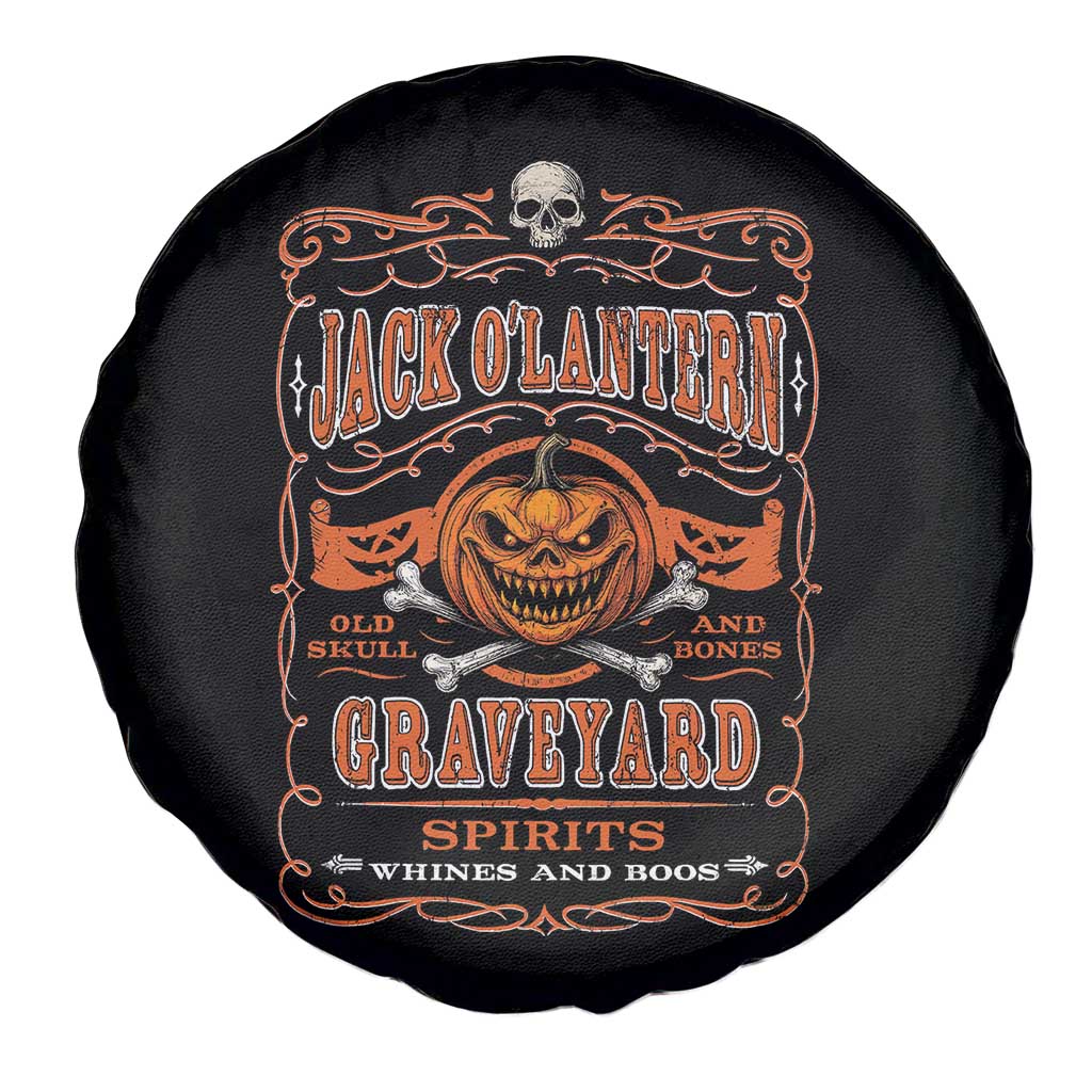 Halloween Jack O Lantern Spare Tire Cover Scary Skull Pumpkin Face - Wonder Print Shop
