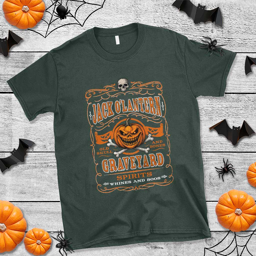 Halloween Jack O Lantern T Shirt Scary Skull Pumpkin Face - Wonder Print Shop