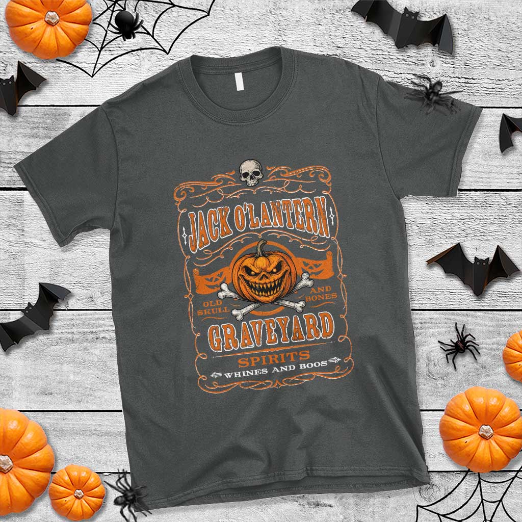 Halloween Jack O Lantern T Shirt Scary Skull Pumpkin Face - Wonder Print Shop